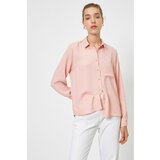 Koton Women's Pink Classic Collar Shirt Cene