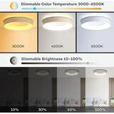 Matane 28 cm RGB LED stropna svetilka z daljincem | Shoptok.si
