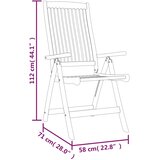  5-dijelni vrtni blagovaonski set od masivnog drva eukaliptusa | shoptok.hr
