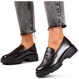 primohurt Black women's loafers with a thick sole, black women's loafers | shoptok.hr