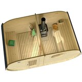 Male kuće Vanjska sauna HANKO 400 × 235 cm sa šindrom | shoptok.hr