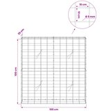  Gabion s žicom debljine 5 mm i mrežom 10x10 cm 100x20x100 cm | shoptok.hr