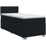  Boxspring krevet s madracem Crna 90 x 190 cm Tkanina - Crna 90 x 190 cm Dizajn s rombovima | shoptok.hr