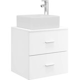 vidaXL Umivalnik s pritrditev na steno Bela 53 x 34,5 x 63 cm, (5000245604) | Shoptok.si