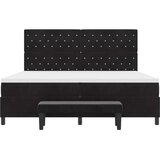  Postelja z vzmetnico z vzmetnico Črna 200 x 200 cm Žamet - - črna - 102.68 - 200 x 200 cm - | Shoptok.si