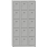  omara s predelki z zaklepanjem, vxšxg 1800 x 900 x 500 mm, 15 predelkov, svetlo sive barve | Shoptok.si