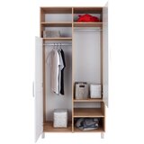 Modern Living Omara Za Oblačila Box, Bela, Barva Hrasta | Shoptok.si