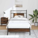  Okvir kreveta bez madraca smeđa boja hrasta 75x190 cm drveni | shoptok.hr