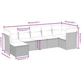  7-dijelni set vrtnih sofa sivi od poliratana | shoptok.hr