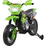 HOMCOM Električno kolo za kros s kolesi zelene barve za otroke od 3. leta dalje, 6V baterija, hitrost 2,5 km/h, 102 x 53 x 66cm, (20744861) | Shoptok.si
