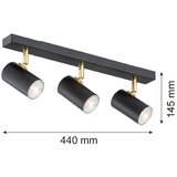  Argon 1476 - Spot svetiljka LAGOS 3xGU10/5W/230V crna/mesing | Eponuda.com