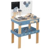 Kinder Home Dječja drvena radionica s alatima plava, 46 x 26 x 67 cm | shoptok.hr