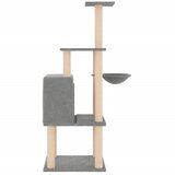  Penjalica za mačke sa stupovima za grebanje svjetlosiva 132 cm | Eponuda.com