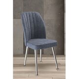 Hanah home set trpezarijskih stolica Platinum 2 kom, dimno siva tkanina Jerry, hromirane metalne noge | Eponuda.com