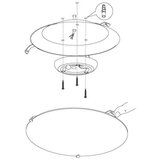 Eglo margitta 1 plafonjera/1, led, 11w, 950lm, prom 245, bijela | shoptok.hr