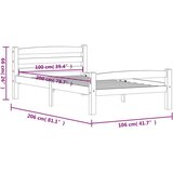  Za krevet od masivne borovine 90 x 200 cm | shoptok.hr