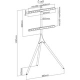 Manhattan Stalak za TV MANHATTAN s tronošcem 45" do 65" | Eponuda.ba