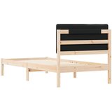  Krevetni okvir s tapiciranim uzglavljem Crna 90 x 190 cm | shoptok.hr
