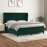  Krevet s oprugama i madracem tamnozeleni 180x200 cm baršunasti | shoptok.hr