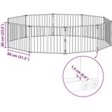  Vrata za pse 10 pcs Crna 80 x 60 cm Cinkani čelik | shoptok.hr