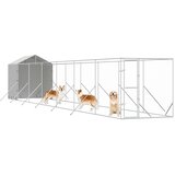  kavez za pse s krovom srebrni 2x14x2,5m pocinčani čelik | Eponuda.ba
