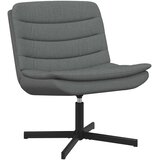  Stolica na kotačiće Tamno siva 63 x 75 x 76 cm tkanina | shoptok.hr