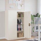 vidaXL arhivska omara bela 90x40x140 cm jeklo | Shoptok.si