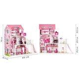 ECO TOYS Drvena kućica za lutke s liftom i toboganom XXL | shoptok.hr