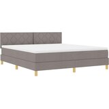  LED Box Spring Krevet Sivo-smeđa 180 x 200 cm tkanina | shoptok.hr