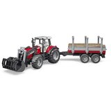 Traktor MF 7480 sa prikolicom za drva i utovarivačem Cene