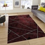  Tepih sa gumenom podlogom 140x220cm - bordo trouglovi, TG-3078 Cene