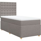 vidaXL Box spring postelja z vzmetnico taupe 100x200 cm blago, (21291303) | Shoptok.si