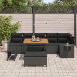  Sjedeća garnitura za vrt 11 kom. Crna poliratan 289 x 192 x 85 cm | Shoptok.si