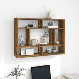 Maison Chic Stenska polica - Viseča Polica dimljeni hrast 75x16x55 cm inženirski les, (21793966) | Shoptok.si
