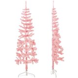  Tanka umjetna polovica božićnog drvca sa stalkom roza 150 cm | shoptok.hr