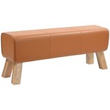  Klupa 110 x 30 x 45 cm Prava koža Smeđa | shoptok.hr