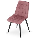  SPLIT stolica - tamnoružičasti baršun / crne noge x 4 | shoptok.hr