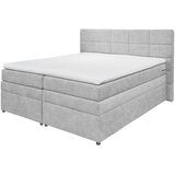 MID.YOU POSTELJA BOXSPRING 180 cm x 200 cm , tekstil srebrne barve | Shoptok.si