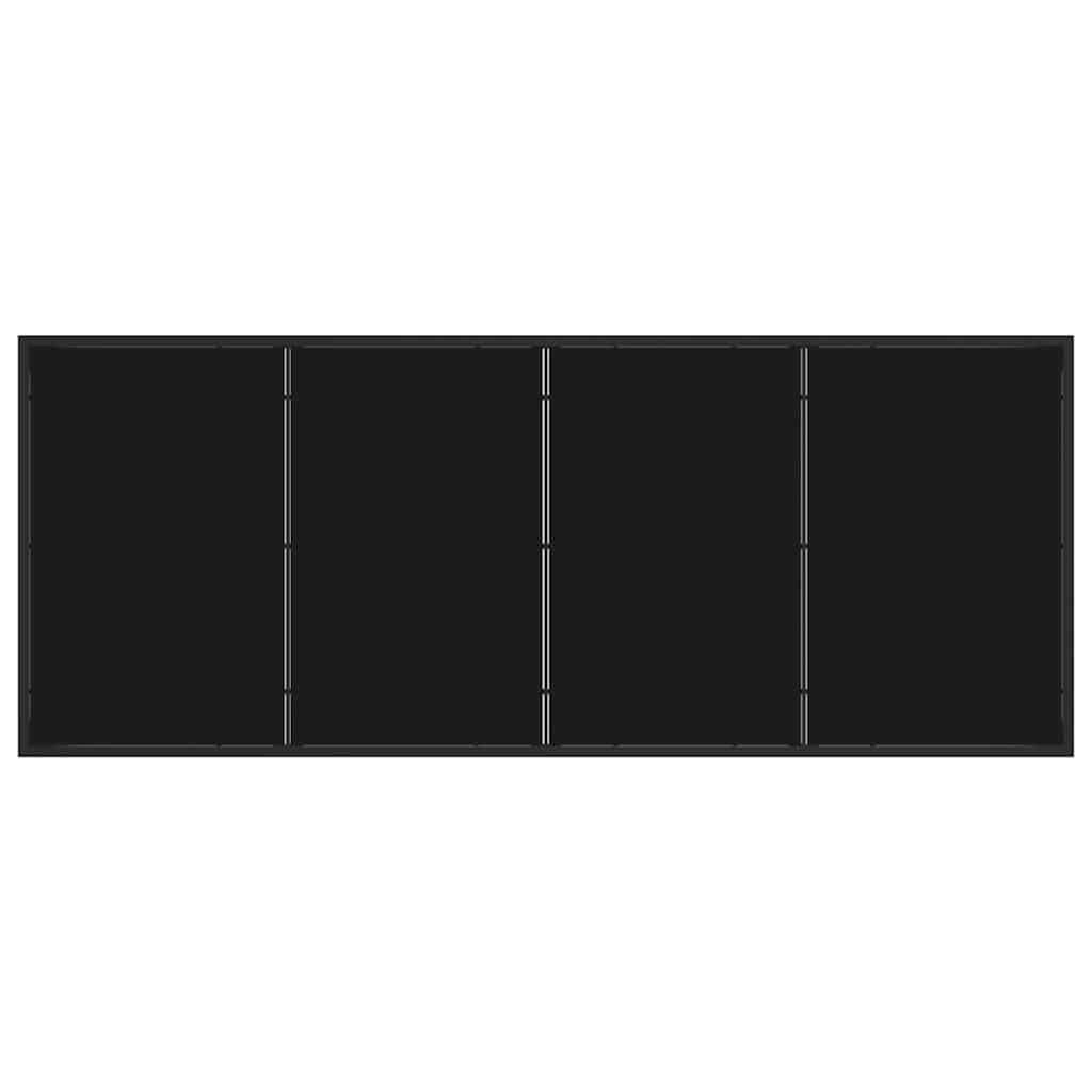  Vrtni set za objed s jastukom 9 pcs Siva poliratan - 8 sjedala 200 cm | shoptok.hr