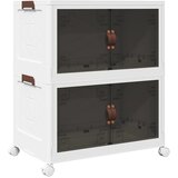  Složiva kutija za pohranu s kotačima 2nivoa 75 L 64x40x76 cm | shoptok.hr
