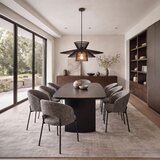 Bessagi Home Jedilna Miza Charlie, Črnam, 200x100 Slike