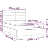  Box spring s madracem LED plavi 140x200 cm od tkanine | shoptok.hr