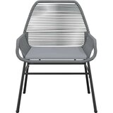  Vrtna garnitura - 8-dijelni vrtni blagovaonski set s jastucima poliratan i staklo Siva 200 x 100 x 74 cm 8 | shoptok.hr
