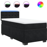 Box spring krevet s madracem crni 100x200 cm baršunasti | shoptok.hr
