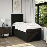 vidaXL Box spring postelja z vzmetnico črna 80x200 cm blago | Shoptok.si