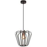 crna metalna viseća lampa ø 35 cm jonas -