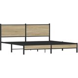 Metalni okvir kreveta bez madraca boja hrasta sonome 180x200 cm | shoptok.hr