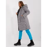 Fashion Hunters Black and white reversible down jacket with snap fasteners