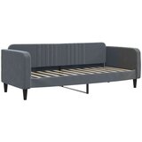  Dnevni krevet s pomoćnim ležajem i ladicama tamno sivi 90x190 cm baršun | shoptok.hr