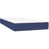 vidaXL Box spring postelja z vzmetnico moder 200x200 cm blago, (20895390) | Shoptok.si